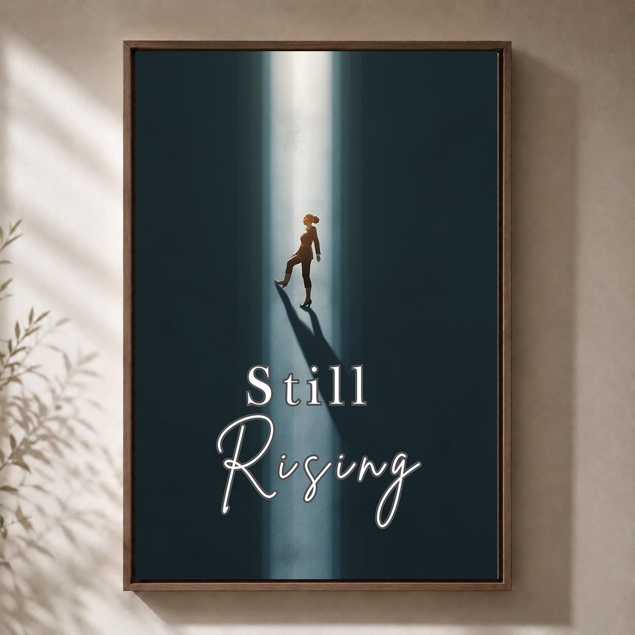 "Still Rising" Feminist Empowerment Protest Framed Canvas by The Wall Art Studio - physical