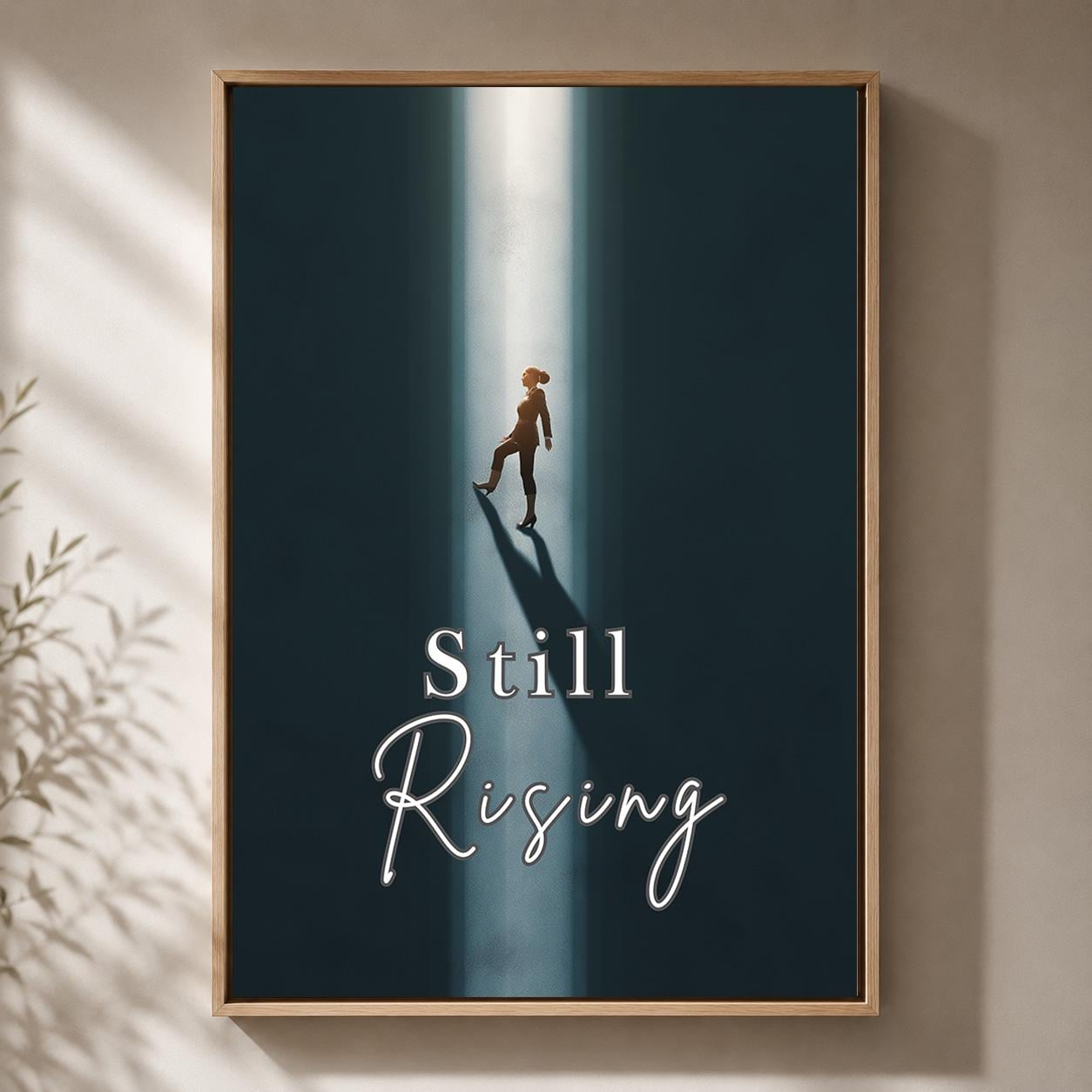 "Still Rising" Feminist Empowerment Protest Framed Canvas by The Wall Art Studio - physical
