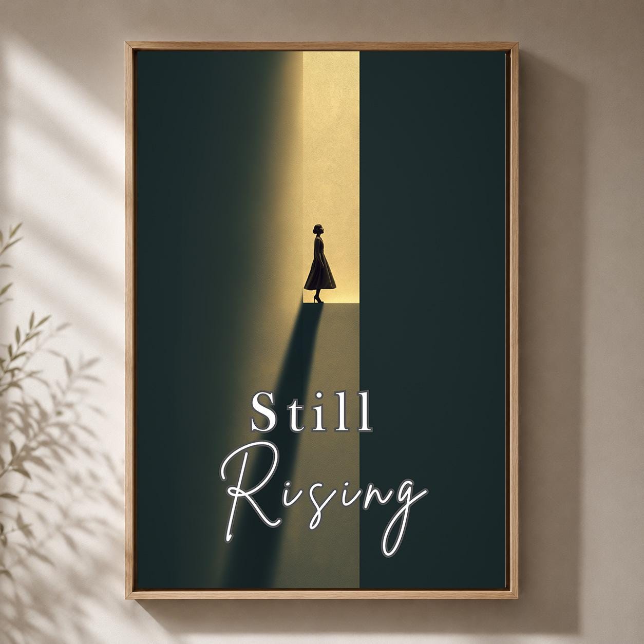 "Still Rising" Feminist Empowerment Inspirational Quote Framed Canvas by The Wall Art Studio - physical