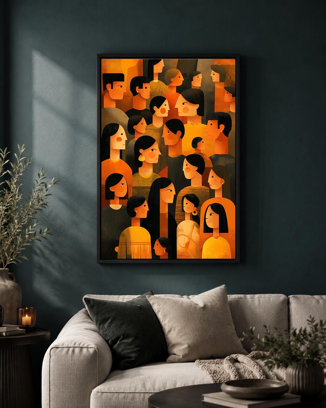 Diversity Multicultural CommunityInclusive Social Justice Framed Canvas by The Wall Art Studio - physical