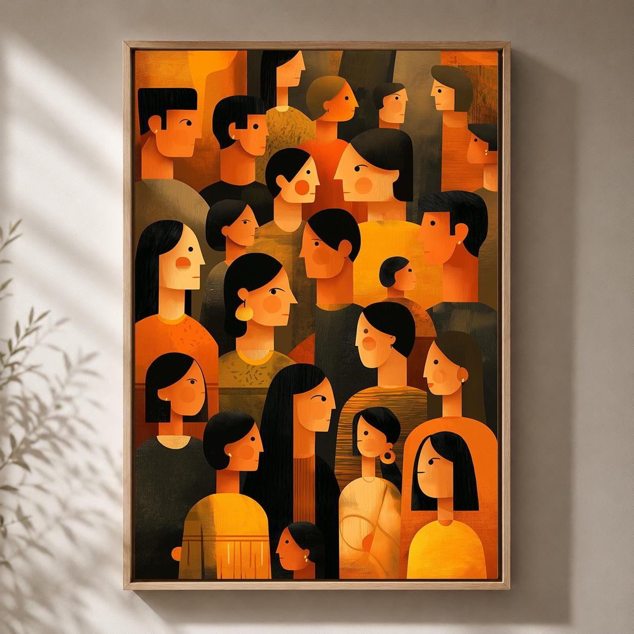 Diversity Multicultural CommunityInclusive Social Justice Framed Canvas by The Wall Art Studio - physical