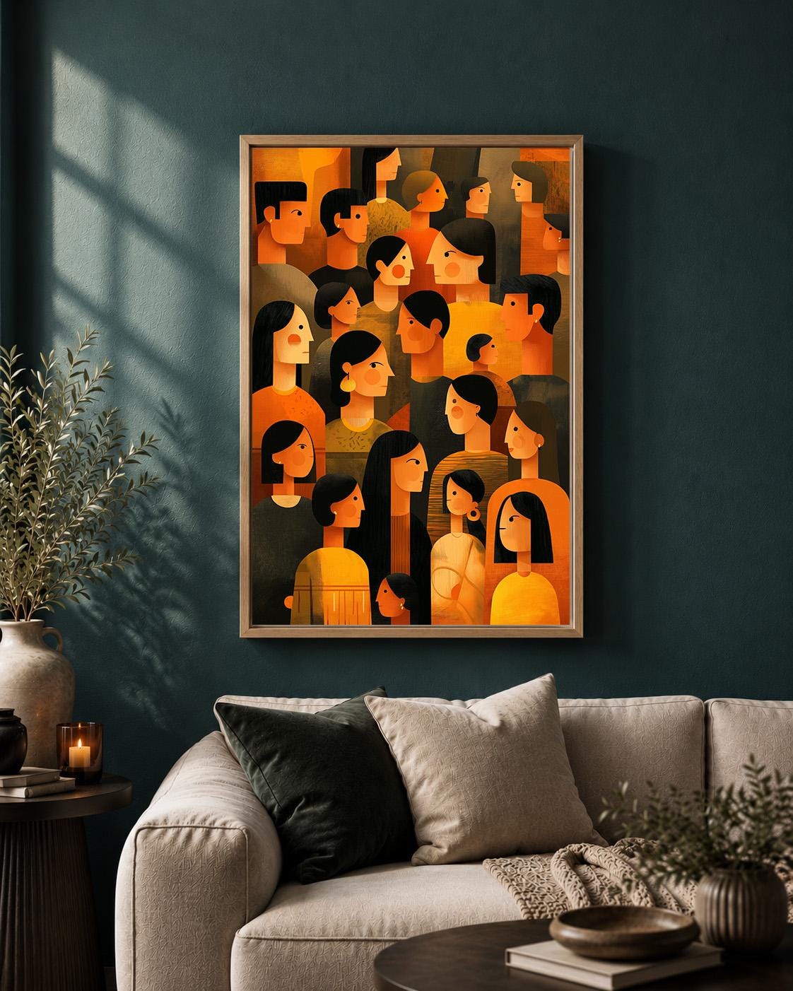 Diversity Multicultural CommunityInclusive Social Justice Framed Canvas by The Wall Art Studio - physical