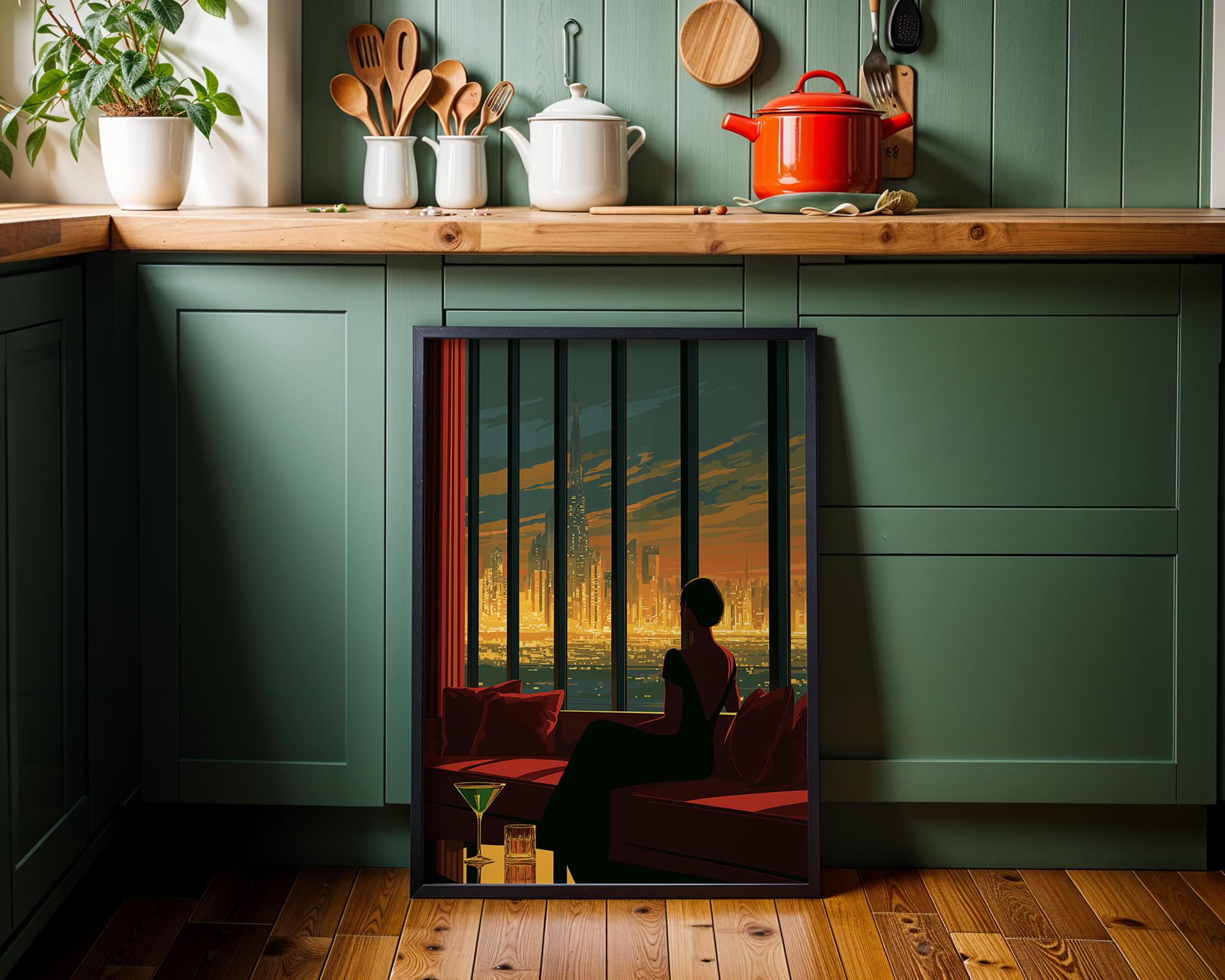 Art Deco Luxury Penthouse City Skyline Wall Art by The Wall Art Studio