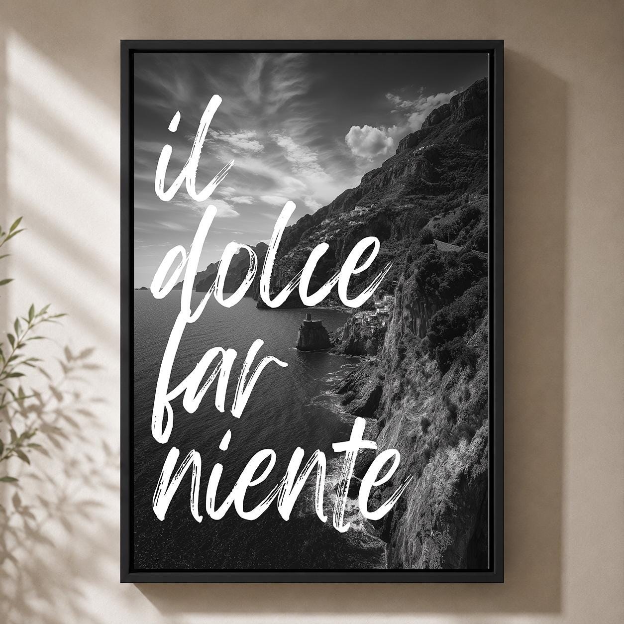 Il Dolce Far Niente Amalfi Coast Italy (Framed Canvas)