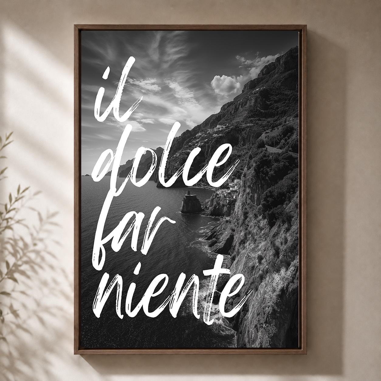 Il Dolce Far Niente Amalfi Coast Italy (Framed Canvas)