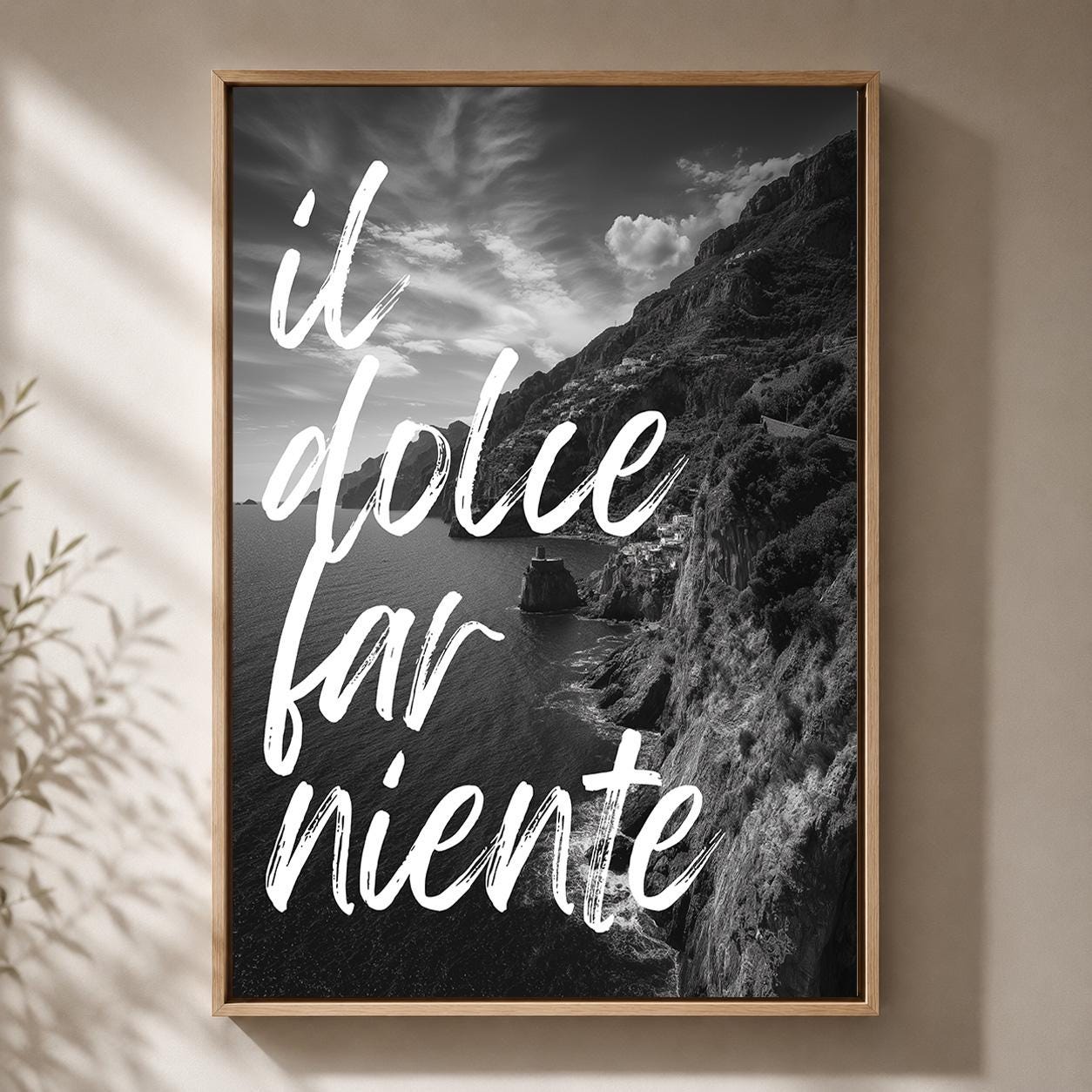 Il Dolce Far Niente Amalfi Coast Italy (Framed Canvas)