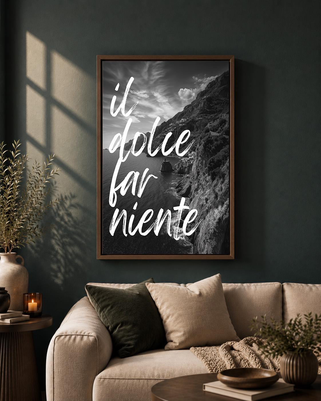 Il Dolce Far Niente Amalfi Coast Italy (Framed Canvas)