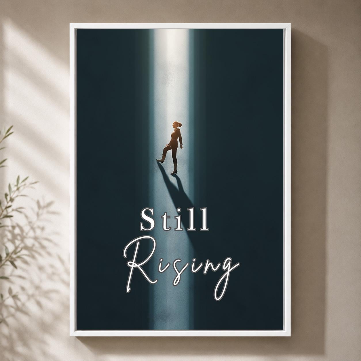 "Still Rising" Feminist Empowerment Protest Framed Canvas by The Wall Art Studio - physical