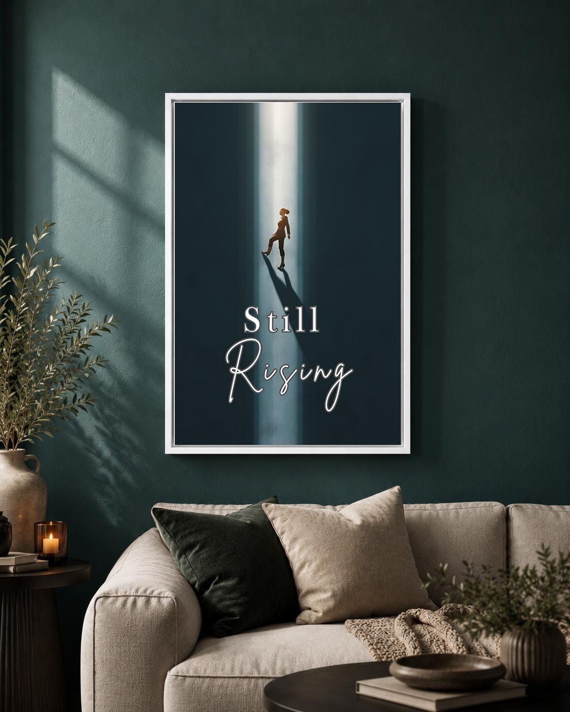 "Still Rising" Feminist Empowerment Protest Framed Canvas by The Wall Art Studio - physical