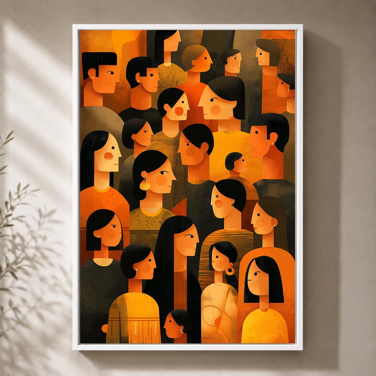 Diversity Multicultural CommunityInclusive Social Justice Framed Canvas by The Wall Art Studio - physical