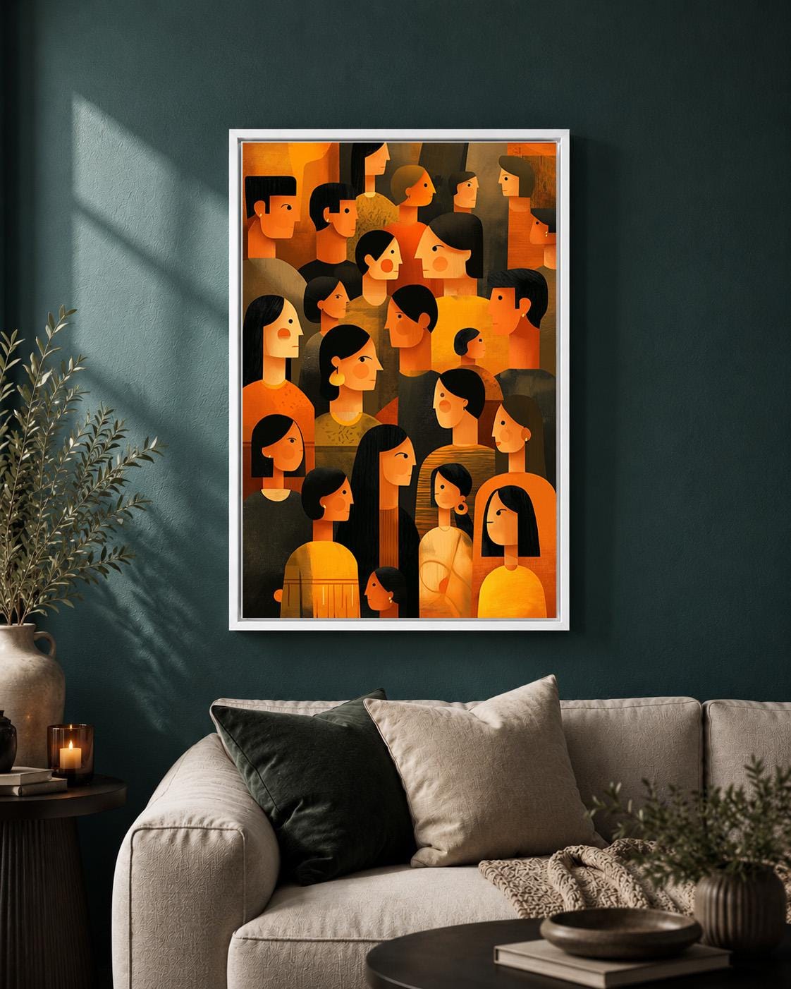 Diversity Multicultural CommunityInclusive Social Justice Framed Canvas by The Wall Art Studio - physical