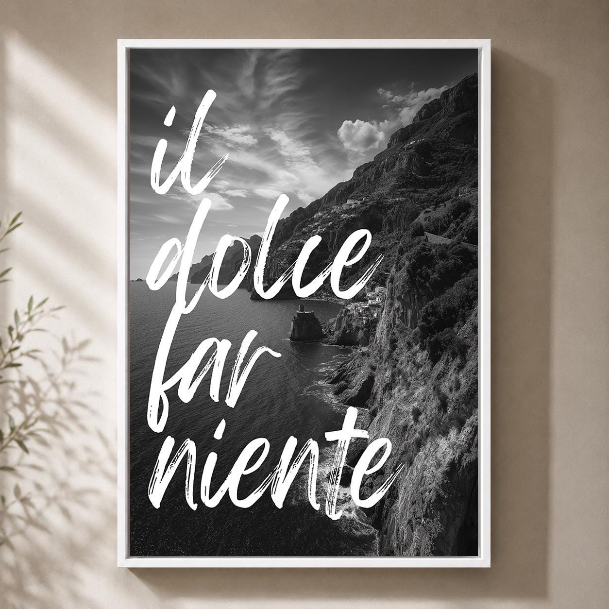 Il Dolce Far Niente Amalfi Coast Italy (Framed Canvas)