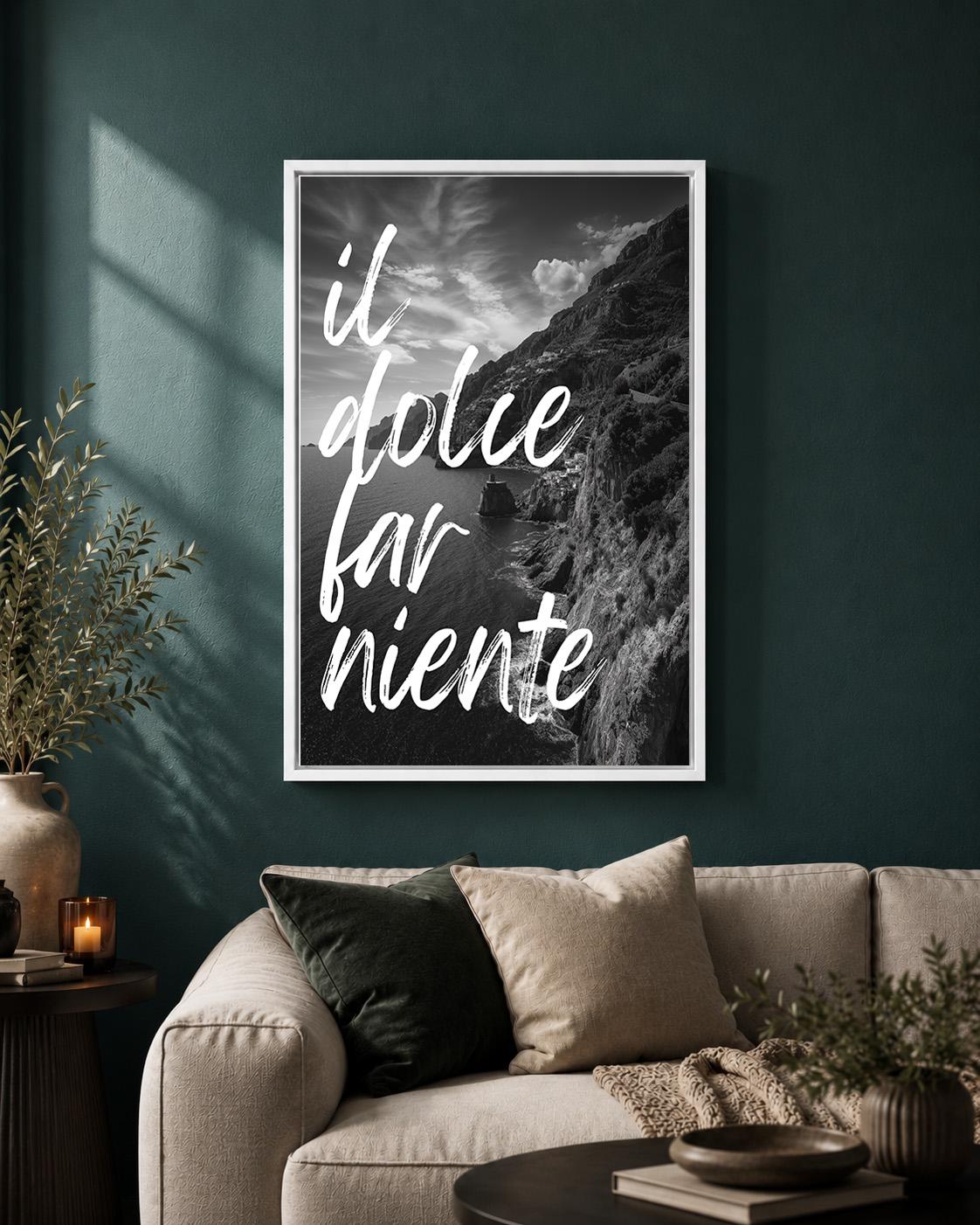 Il Dolce Far Niente Amalfi Coast Italy (Framed Canvas)