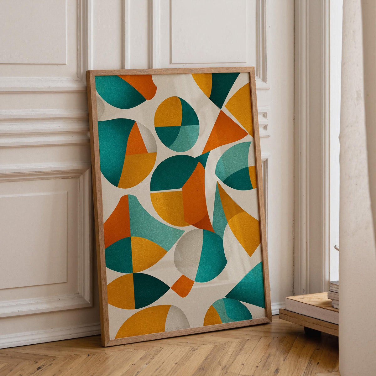 Mid-Century Modern Geometric Wall Art • Retro Abstract Shapes Print • Minimalist Bauhaus style Décor • MCM by The Wall Art...