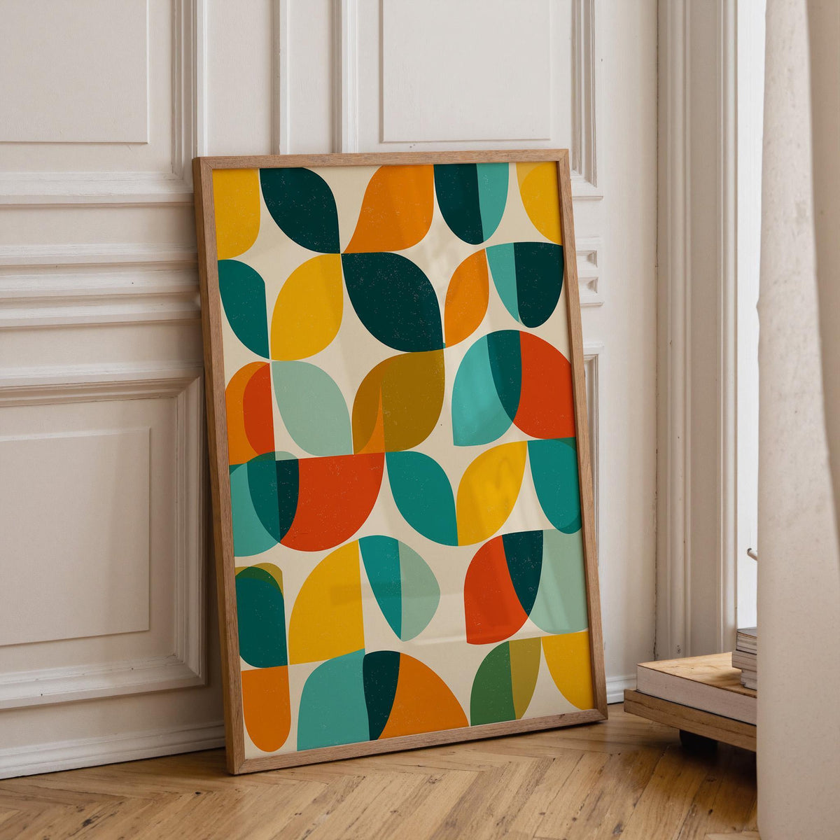 Mid-Century Modern Geometric Wall Art • Retro Abstract Shapes Print • Minimalist Bauhaus style Décor • MCM by The Wall Art...
