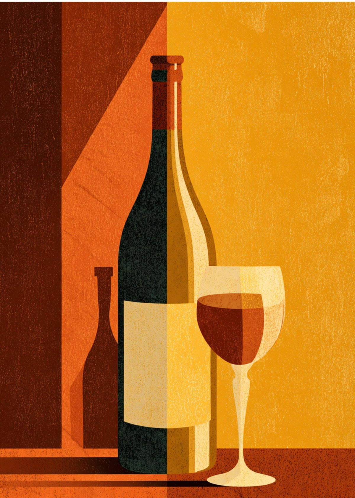 Retro Kitchen Print | Wine Wall Art | Vintage | Wine Print Wall | Retro Wine Wall Art Print | Mid-Century Modern Kitchen |...
