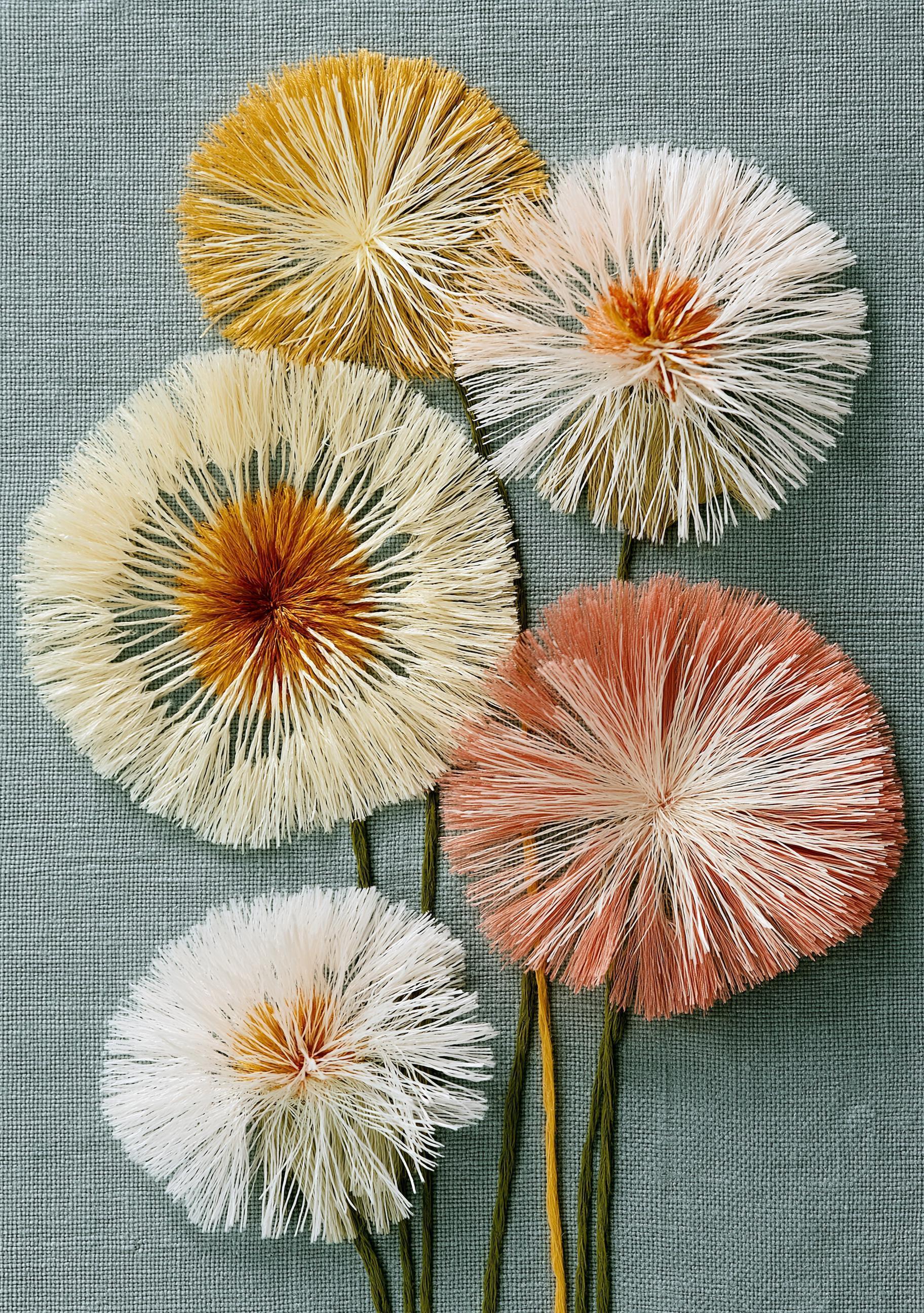 Textured Dandelion Wall Art, Botanical Print, Neutral Floral Decor, Modern Poster (Framed Option) by The Wall Art Studio -...